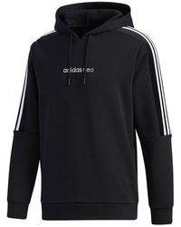 adidas - Neo Cs Velour Hdy Sports Hooded Long Sleeves Pullover - Lyst