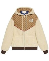 Gucci - The North Face X gg Canvas Shearling Jacket - Lyst