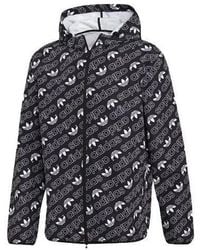 adidas - Originals Full Print Athleisure Casual Sports Hooded Woven Windproof Outdoor Jacket - Lyst