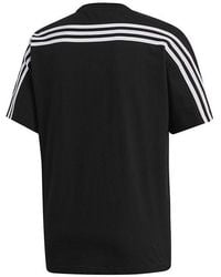 adidas - M Mh 3S Tee Stripe Sports Training Round Neck Short Sleeve - Lyst