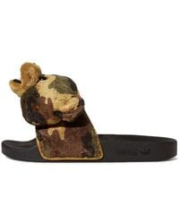 adidas - Jeremy Scott X Adilette Slide 'Camo Teddy' - Lyst