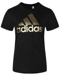 adidas - (Wmns) Alphabet Logo Short Sleeve - Lyst