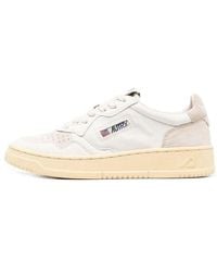 Autry - (Wmns) Medalist Leather And Suede Sand' - Lyst