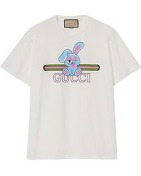 Gucci - (Wmns) Cotton Jersey Printed T-Shirt 'Off' - Lyst