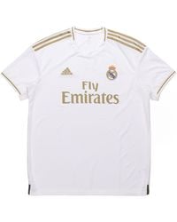 adidas - Real Madrid 19-20 Season Fan Edition Home Alphabet Logo Stripe Sports Soccer/Football Short Sleeve Jersey - Lyst