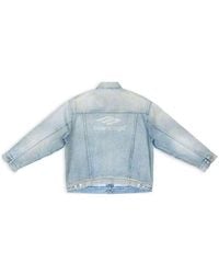 Balenciaga - 3B Sports Vintage Denim Jacket Large Fit 'Light' - Lyst
