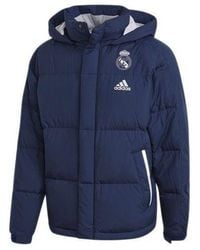 adidas - Real Ssp Dw Jkt Real Madrid Soccer/Football Protection Against Cold Stay Warm Detachable Hooded Down Jacket - Lyst