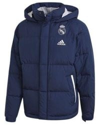 adidas - Real Ssp Dw Jkt Real Madrid Soccer/Football Protection Against Cold Stay Warm Detachable Hooded Down Jacket - Lyst