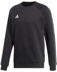 adidas - Solid Color Logo Printing Round Neck Pullover Long Sleeves - Lyst