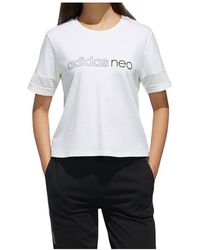 adidas - (Wmns) Neo Sweat Hd Ss Sports Round-Neck - Lyst