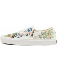 Vans - Authentic Low Tops Casual Skateboarding Shoes Multi-Color Funny Printing - Lyst