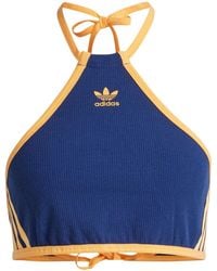 adidas - (Wmns) Originals Rib Neck Halter Long Sleeve Top Asia Sizing 'Dark' - Lyst