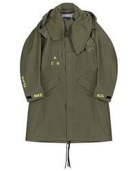 Nike - Lab Acg Gore-tex Casual Hooded Long Jacket Olive - Lyst
