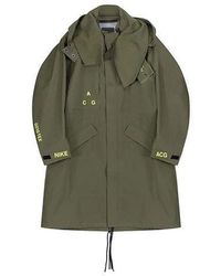 Nike - Lab Acg Gore-tex Casual Hooded Long Jacket Olive - Lyst