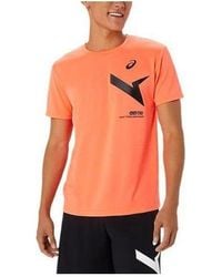 Asics - A-I-M Dry Short Sleeve T-Shirt 'Flash Coral' - Lyst