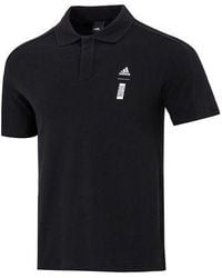 adidas - Wj Solid Color Logo Micro Mark Athleisure Casual Sports Short Sleeve Polo Shirt - Lyst