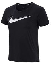 Nike - (Wmns) As W Nk Df Swsh Run Top Ss - Lyst
