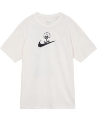 Nike - Logo Printing Pattern Pullover Casual Short Sleeve White T-shirt - Lyst