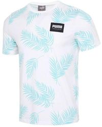 PUMA - Summer Court All Over Print Short Sleeve T-Shirt - Lyst