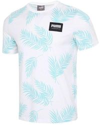PUMA - Summer Court All Over Print Short Sleeve T-Shirt - Lyst