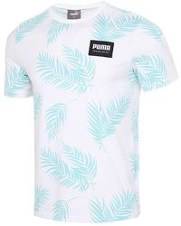 PUMA - Summer Court All Over Print Short Sleeve T-shirt - Lyst