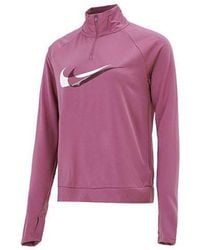 Nike - (Wmns) Dri-Fit Half Zipper Quick Dry Reflective Sports Long Sleeves Deep T-Shirt - Lyst