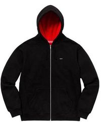 Supreme - Contrast Zip Up Hooded Sweatshirt - Lyst