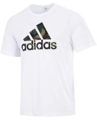 adidas - Camo T Camouflage Logo Printing Sport Short Sleeve - Lyst