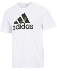 adidas - Camo T Camouflage Logo Printing Sport Short Sleeve - Lyst