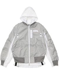 Nike - X Sacai Double Layer Contrasting Colors Sports Hooded Jacket - Lyst