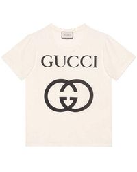 Gucci - Interlock G Large Short Sleeve Creamy - Lyst