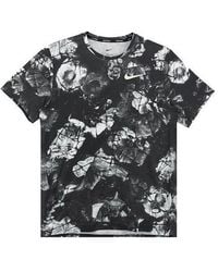 Nike - Pro Dri-Fit Color Block Printing Short Sleeve T-Shirt - Lyst