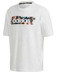 adidas - X Disney Alphabet Pattern Printing Sport Round Neckshort Sleeve - Lyst
