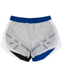 Nike - Ispa Series Tempo Colorblock Logo Sports Shorts Gray Blue - Lyst