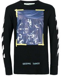 Off-White c/o Virgil Abloh - Chest Painting Printing Long Sleeves - Lyst