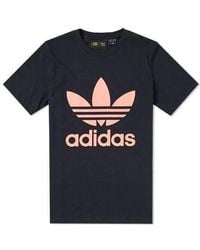 adidas - Originals Logo Casual Sports Round Neck Short Sleeve - Lyst