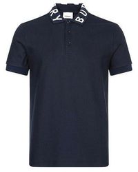 Burberry - Alphabet Short Sleeve Polo Shirt Navy - Lyst