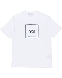 adidas - Y-3 Ss21 Alphabet Logo Loose Round Neck Short Sleeve T-Shirt - Lyst