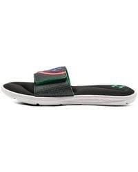 Under Armour - Ignite 6 Graphic Strap Slide Cerise' - Lyst