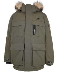New Balance - Warm Long Down Jacket 'Military' - Lyst