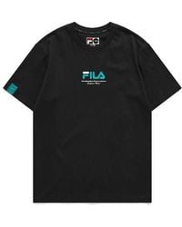 FILA FUSION - Casual Sports Round Neck Printing Knit Short Sleeve - Lyst