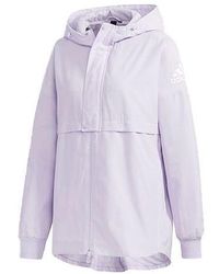 adidas - Wb Logo Printing Hooded Jacket Purple - Lyst