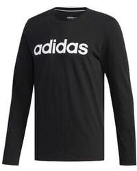 adidas - Neo M Ce Lnr Ls Logo Printing Round Neck Long Sleeves - Lyst