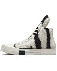 Converse - Rick Owens X Drkshdw Turbodrk Chuck 70 High 'Zebra' - Lyst
