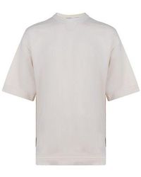 adidas - Y-3 Ss21 Rear Logo Printing Round Neck Short Sleeve Creamy T-shirt - Lyst