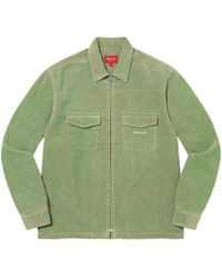 Supreme - 2-tone Corduroy Zip Up Shirt - Lyst