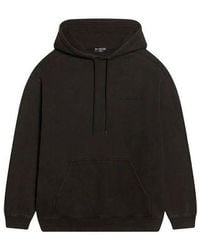 Balenciaga - Logo Hoodie Medium Fit 'Washed' - Lyst