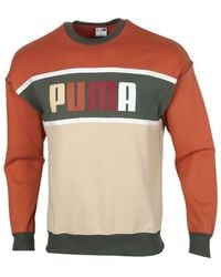 PUMA - Casual Round Neck Colorblock Sports Colorblock - Lyst