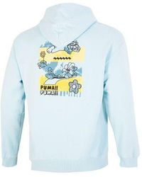PUMA - Downtown Logo Hoodie - Lyst