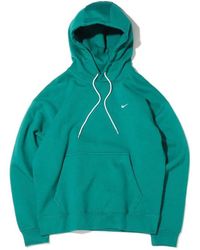 Nike - Logo Embroidered Solid Color Fleece Lined Casual Pullover - Lyst